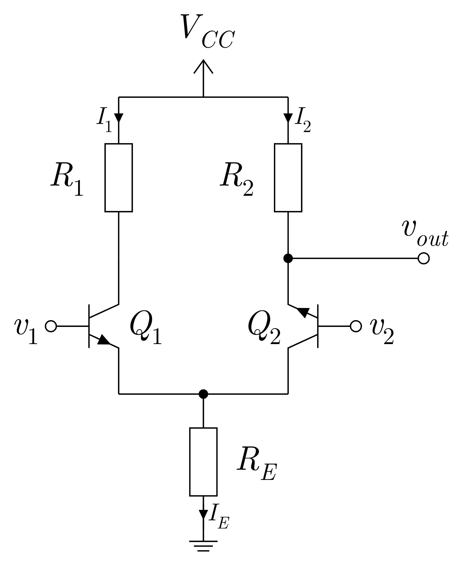 BJT long-tailed differential pair