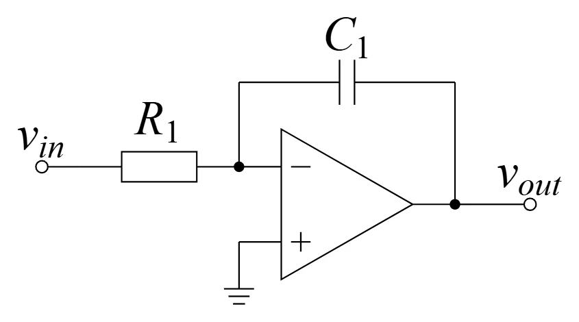 Inverting op-amp integrator