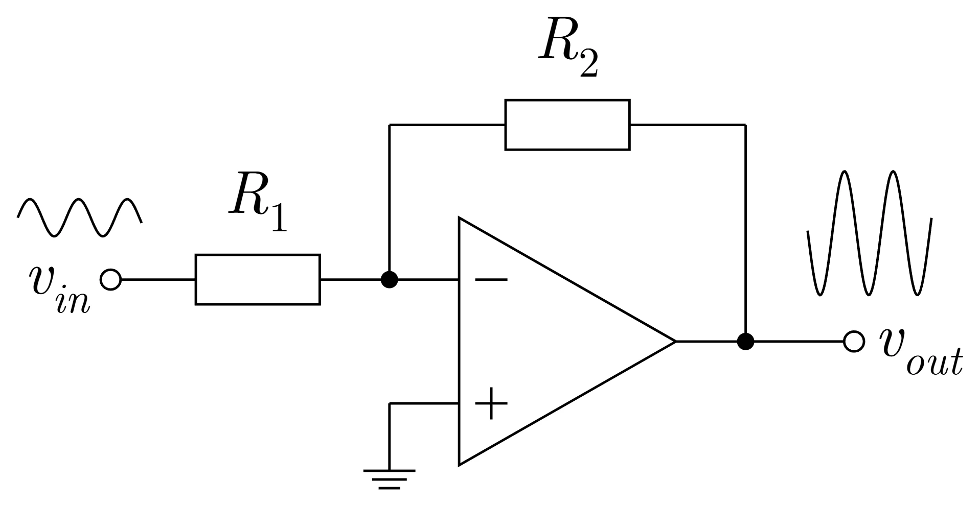 Inverting op-amp amplifier